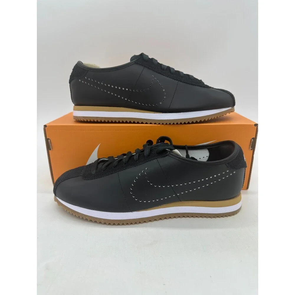 Nike Cortez Women's size 6 Black Gum Leather Running Shoes HQ1841 002